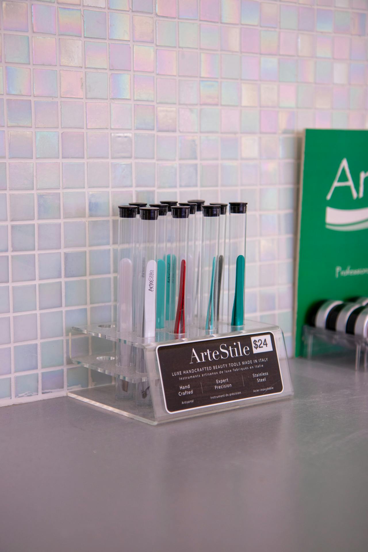ArteStyle tweezers in tubes at Aroma Waxing and Laser Clinic